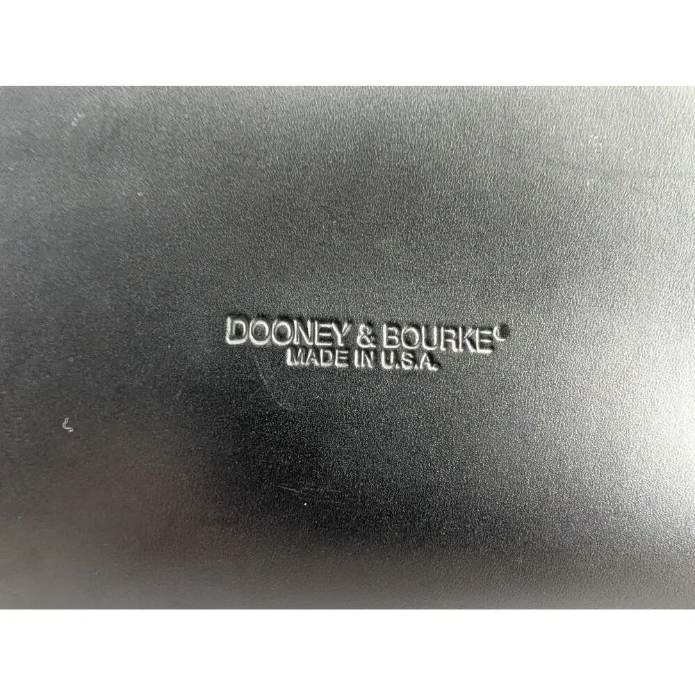 Vtg Dooney & Bourke Cabriolet Cloth Leather Black top handle made in USA satchel - Picture 13 of 13